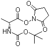N-[(1,1-Dimethylethoxy)carbonyl]-D-alanine 2,5-dioxo-1-pyrrolidinyl ester molecular structure (CAS 34404-33-6)
