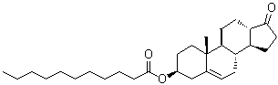(3beta)-3-[(1-Oxoundecyl)oxy]-18-norandrost-5-en-17-one molecular structure (CAS 34426-52-3)