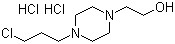 结构式 CAS# 3445-00-9, 4-(3-氯丙基)哌嗪-1-乙醇二盐酸盐