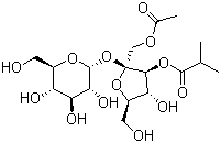 乙酸异丁酸蔗糖酯分子结构 (CAS 34482-63-8)