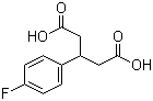 3-(4-氟苯基)戊二酸分子结构 (CAS 3449-63-6)