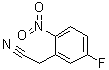 structure of CAS# 3456-75-5, 5-Fluoro-2-nitrobenzeneacetonitrile;(5-Fluoro-2-nitrophenyl)acetonitrile; 2-(5-Fluoro-2-nitrophenyl)acetonitrile