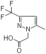结构式 CAS# 345637-71-0, 5-甲基-3-(三氟甲基)-1H-吡唑-1-乙酸
