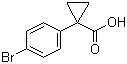 1-(4-溴苯基)环丙甲酸分子结构 (CAS 345965-52-8)