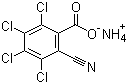 3,4,5,6-四氯-2-氰基苯甲酸胺盐分子结构 (CAS 34643-39-5)