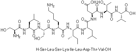 L-Seryl-L-leucyl-L-seryl-L-lysyl-L-isoleucyl-L-leucyl-L-alpha-aspartyl-L-threonyl-L-valine molecular structure (CAS 347142-73-8)