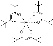 Tris(2,2,6,6-tetramethylheptane-3,5-dionato)erbium(III) molecular structure (CAS 34750-80-6)