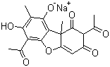 Sodium usnate molecular structure (CAS 34769-44-3)