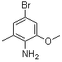 4-Bromo-2-methoxy-6-methylaniline molecular structure (CAS 348169-39-1)