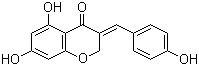 structure of CAS# 34818-83-2, 4'-Demethyleucomin;(E)-5,7-Dihydroxy-3-(4-hydroxybenzylidene)chroman-4-one; 3-[(E)-4-Hydroxybenzylidene]-5,7-dihydroxychroman-4-one; Demethyleucomine; O-Demethyleucomin