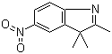 5-硝基-2,3,3-三甲基吲哚分子结构 (CAS 3484-22-8)