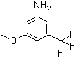 structure of CAS# 349-55-3, 3-Methoxy-5-(trifluoromethyl)aniline;3-Amino-5-methoxybenzotrifluoride; 5-Trifluoromethyl-m-anisidine