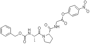 N-[1-[N-[苄氧羰基]-L-丙氨酰]-L-脯氨酰]甘氨酸 4-硝基苯基酯分子结构 (CAS 35006-34-9)