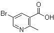 structure of CAS# 351003-02-6, 5-Bromo-2-methyl-3-pyridinecarboxylic acid