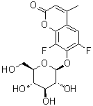 6,8-Difluoro-7-(beta-D-glucopyranosyloxy)-4-methyl-2H-1-benzopyran-2-one molecular structure (CAS 351009-26-2)