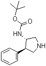 tert-Butyl (3S,4R)-4-phenylpyrrolidin-3-ylcarbamate molecular structure (CAS 351360-61-7)