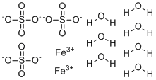 Sulfuric acid iron(3+) salt (3:2) heptahydrate molecular structure (CAS 35139-28-7)