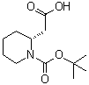 (R)-2-(1-(tert-Butoxycarbonyl)piperidin-2-yl)acetic acid molecular structure (CAS 351410-32-7)