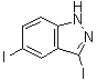 3,5-Diiodo-1H-indazole molecular structure (CAS 351456-48-9)