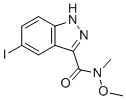 structure of CAS# 351457-14-2, 5-iodo-N-methoxy-N-methyl-1H-indazole-3-carboxamide