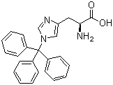 N'-(三苯甲基)-L-组氨酸分子结构 (CAS 35146-32-8)