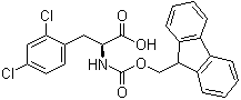 structure of CAS# 352351-62-3, 2,4-Dichloro-N-[(9H-fluoren-9-ylmethoxy)carbonyl]-L-phenylalanine