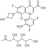 结构式 CAS# 352458-37-8, 德拉沙星葡甲胺
