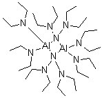 tetrakis(N-ethylethanaminato)bis[mu-(1,1,3,3-tetraethyltriazanato)]di-Aluminum molecular structure (CAS 352546-72-6)