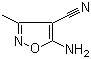 structure of CAS# 35261-01-9, 5-Amino-3-methyl-4-isoxazolecarbonitrile