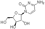 结构式 CAS# 3530-56-1, 1-(beta-D-呋喃木糖基)胞嘧啶