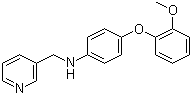 结构式 CAS# 353235-63-9, N-[4-(2-甲氧基苯氧基)苯基]-3-吡啶甲胺
