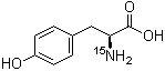 结构式 CAS# 35424-81-8, L-酪氨酸-<sup>15</sup>N
