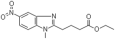 structure of CAS# 3543-72-4, 1-Methyl-5-nitro-1H-benzimidazole-2-butanoic acid ethyl ester;ethyl 4-(1-methyl-5-nitrobenzimidazol-2-yl)butanoate