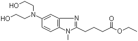 structure of CAS# 3543-74-6, 5-[Bis(2-hydroxyethyl)amino]-1-methyl-1H-benzimidazole-2-butanoic acid ethyl ester
