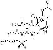 醋酸氟轻松分子结构 (CAS 356-12-7)