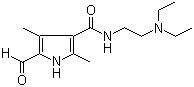 结构式 CAS# 356068-86-5, N-(2-(二乙基氨基)乙基)-5-甲酰基-2,4-二甲基-1H-吡咯-3-甲酰胺
