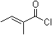 structure of CAS# 35660-94-7, trans-2-Methyl-2-butenoyl chloride;(E)-2-Methyl-2-butenoyl chloride; Tiglic acid chloride