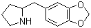 2-(1,3-苯并二恶茂-5-甲基)吡咯烷分子结构 (CAS 35667-14-2)