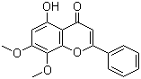 结构式 CAS# 3570-62-5, 5-羟基-7,8-二甲氧基黄酮