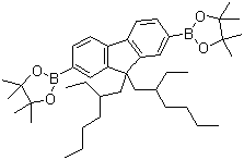 结构式 CAS# 357219-41-1, 9,9-双(2-乙基己基)芴-2,7-双(硼酸频哪醇酯)