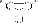 3,6-Dibromo-9-(4-methylphenyl)-9H-carbazole molecular structure (CAS 357437-74-2)