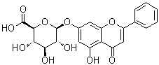 Chrysin-7-O-beta-D-glucuronide molecular structure (CAS 35775-49-6)