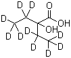 2-五氘代乙基-2-羟基-3,3,4,4,4-五氘代丁酸分子结构 (CAS 358731-27-8)