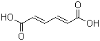 structure of CAS# 3588-17-8, trans,trans-Muconic acid;rans,trans-1,3-Butadiene-1,4-dicarboxylic acid; trans,trans-2,4-Hexadienedioic acid