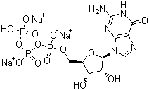 Guanosine 5'-triphosphate trisodium salt molecular structure (CAS 36051-31-7)