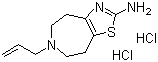 structure of CAS# 36085-73-1, Talipexole dihydrochloride;6-Allyl-5,6,7,8-tetrahydro-4H-thiazolo[4,5-d]azepine-2-amine dihydrochloride