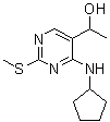 4-(Cyclopentylamino)-alpha-methyl-2-(methylthio)-5-pyrimidinemethanol molecular structure (CAS 362656-31-3)