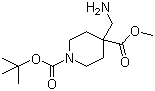 Methyl 4-aminomethyl-1-Boc-piperidine-4-carboxylate molecular structure (CAS 362703-35-3)