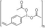 structure of CAS# 36290-94-5, Polystyrene iodosoacetate;Bis(acetato-O)(4-ethenylphenyl)iodine homopolymer