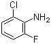 2-氯-6-氟苯胺分子结构 (CAS 363-51-9)
